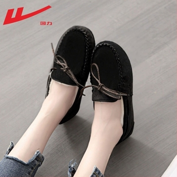 Γυναικεία slip-on παπούτσια για τον χειμώνα με γούνινη επένδυση — επάνω μέρος με γούνα, εσωτερικό από συνθετικό κοντό γούνινο ύφασμα, σόλα διαμορφωμένη με έγχυση, χαμηλό τακούνι 1-3 cm, καθημερινό στυλ