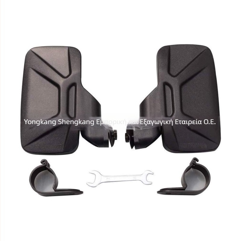 Αντάπτορας καθρέπτη μοτοσικλέτας για τιμόνι, 44–50 mm, σετ 2 τεμάχια, πλαστικό, στρογγυλός καθρέπτης, εγκατάσταση με οδοντωτή σύνδεση