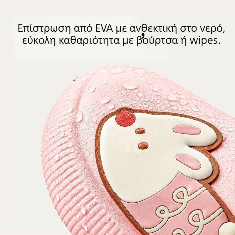 Παιδικές βαμβακερές παντόφλες — σχέδιο Καρτούν, EVA επάνω μέρος και σόλα, ζεστασιά για τον χειμώνα, unisex, ηλικίες 4–16 ετών