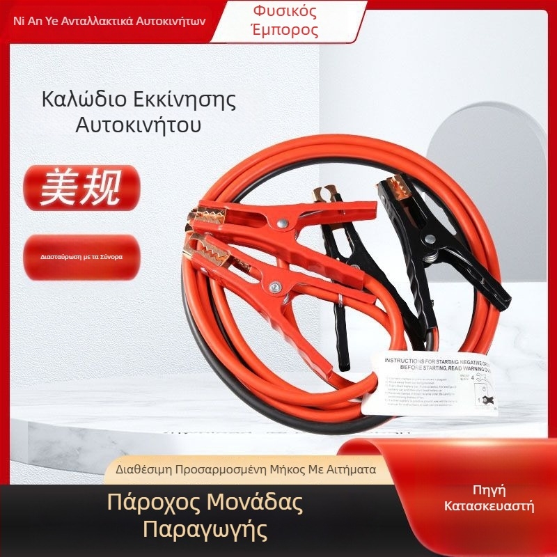 Js-02 Κιτ booster καλωδίου αυτοκινήτου για εκκίνηση σε περίπτωση ανάγκης, με κλιπ μπαταρίας, Κωδικός 023, Συμβατά μοντέλα: Γενικά, Πεδίο εφαρμογής: παροχή έκτακτης ισχύος αυτοκινήτου