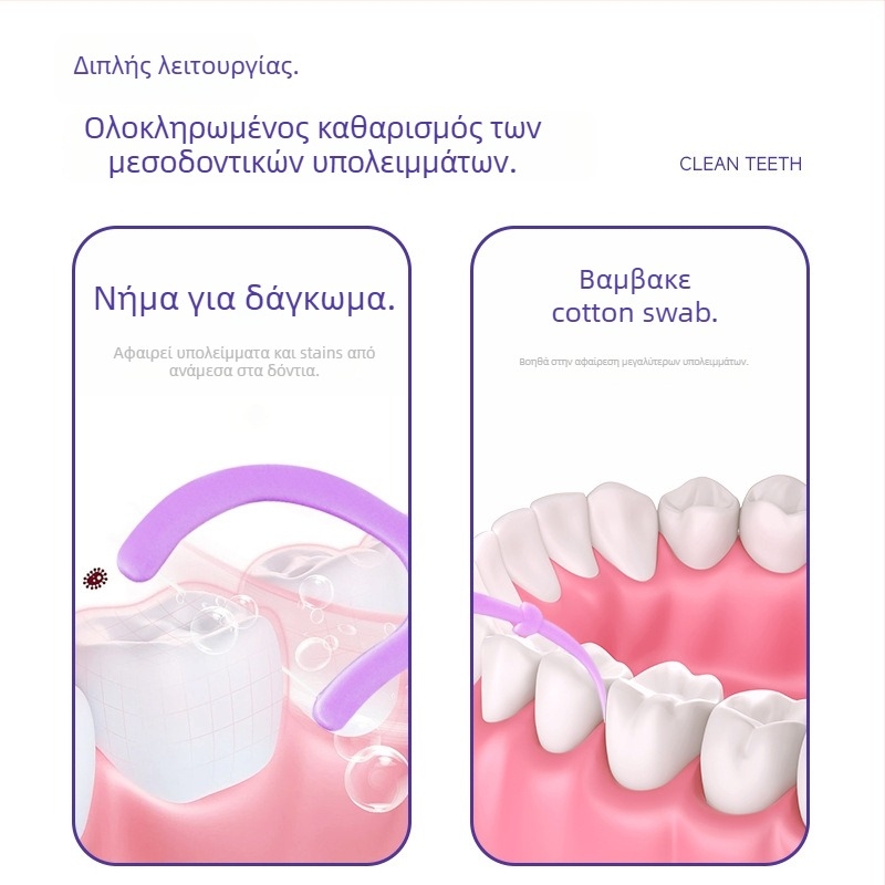 Οδοντικό νήμα Jian — φρουτώδης γεύση, πλαστικό, μίας χρήσης, 30–50 τεμάχια ανά συσκευασία