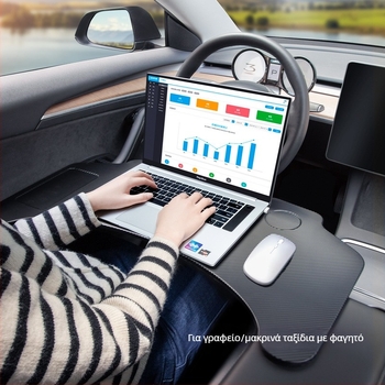 Tesla Model Y/3 Αναδιπλούμενο πλαστικό τραπεζάκι φαγητού για οδηγό και συνοδηγό