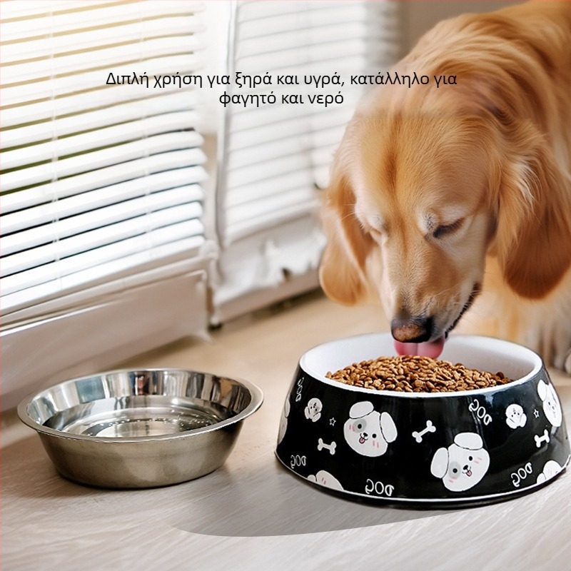 Hippie dog μπολ κατοικίδιων από ανοξείδωτο ατσάλι, σειρά 201, για σκύλους και γάτες.