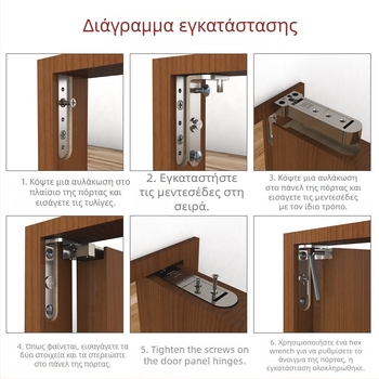 Τριδιάστατη ρυθμιζόμενη μενίζα πόρτας — Μάρκα AODLI; Υλικό: Κράμα Ψευδαργύρου; Φινίρισμα: Πλατιωμένο; Εφαρμογή: Πόρτες