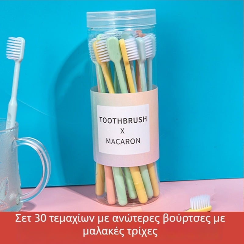 Χειροκίνητη οδοντόβουρτσα, μαλακές τρίχες, σετ με κουβά, 20 τεμάχια, για ενήλικες
