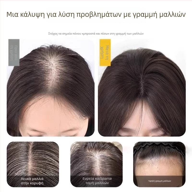 Longyang Περούκα για Γυναίκες, Ίσια Μακριά Μαλλιά, Υψηλής Θερμοκρασίας Μετάξι, Ημιχειροποίητη Κατασκευή, Δεν Μπορεί να Βαφτεί ή να Ισιωθεί