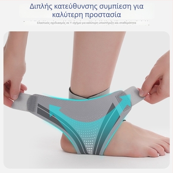 Νάρθηκας αστραγάλου για αθλήματα – προστασία αστραγάλου σε ποδόσφαιρο, μπάσκετ, μπάντμιντον και τρέξιμο; κύρια υλικά: Lycra, αφρός καουτσούκ (μίμηση αποδεκτή); κατηγορία: νάρθηκας αστραγάλου