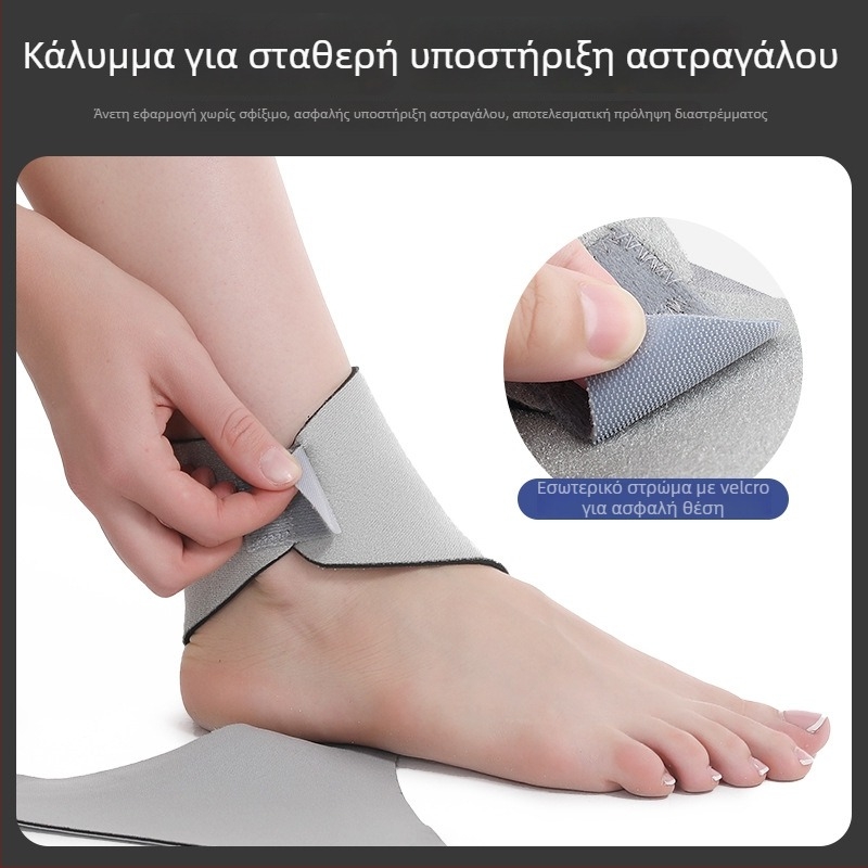 Νάρθηκας αστραγάλου για αθλήματα – προστασία αστραγάλου σε ποδόσφαιρο, μπάσκετ, μπάντμιντον και τρέξιμο; κύρια υλικά: Lycra, αφρός καουτσούκ (μίμηση αποδεκτή); κατηγορία: νάρθηκας αστραγάλου