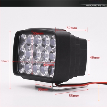 LED προβολέας φανάρι για ηλεκτρικό σκούτερ και μοτοσυκλέτα, 12-84V, 15 LED, 15W, πλαστικό περίβλημα