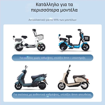 Γενικός καθρέφτης οπισθοπορείας για ηλεκτρικό ποδήλατο, ηλεκτρικό σκούτερ και μοτοσικλέτα — στρογγυλός καθρέφτης, εγκατάσταση με δεξί νήμα, χρήση εκτός δρόμου