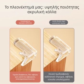 Παιδικό προστατευτικό γωνίας τραπεζιού, σιλικόνης προστατευτικό με ορθογώνιο σχήμα, μοντέλο B2135, 1000 τεμ./κουτί, Barcode 1111111