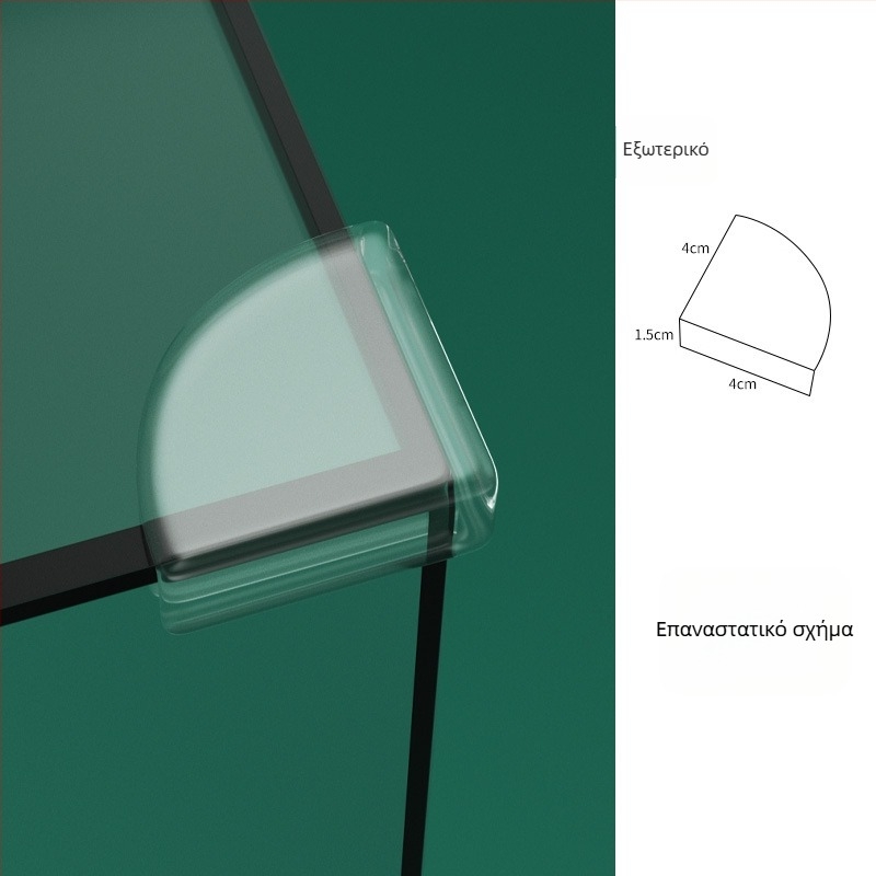 Παιδικό προστατευτικό γωνίας τραπεζιού, σιλικόνης προστατευτικό με ορθογώνιο σχήμα, μοντέλο B2135, 1000 τεμ./κουτί, Barcode 1111111