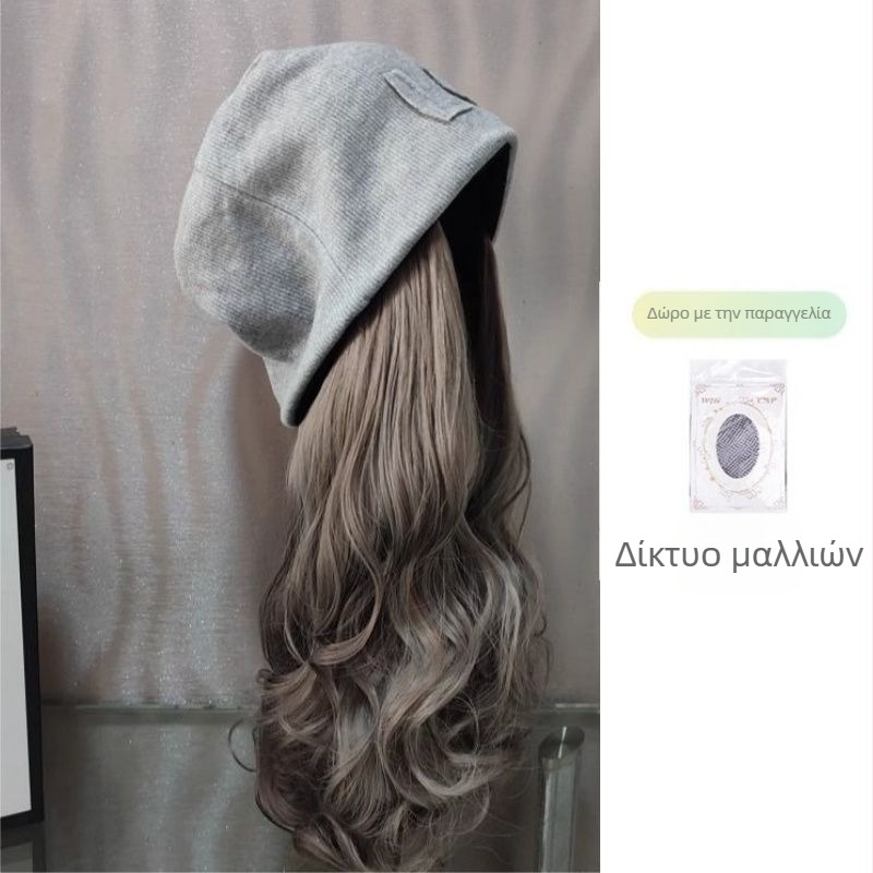 Περούκα Stacked Hat Aoki για γυναίκες, Πρωτεϊνικό μετάξι, μακριά σγουρά μαλλιά, Φυσικό στυλ