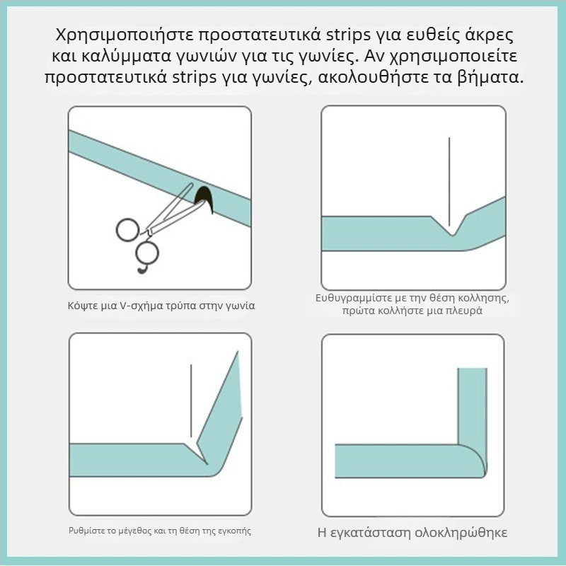 Μαλακές λωρίδες προστασίας γωνών για παιδιά - προέλευση Yiwu, μάρκα Neck Strength, συσκευασία 90 τεμάχια