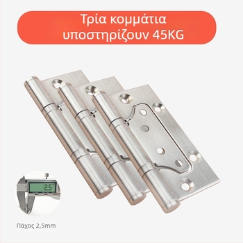 RDH-15 Μεντεσές από ανοξείδωτο χάλυβα, 304, χωρίς οπές εγκατάστασης, φόρτωση 30–45 kg, για ξύλινες πόρτες, εσωτερικές και πυρασφαλείς πόρτες