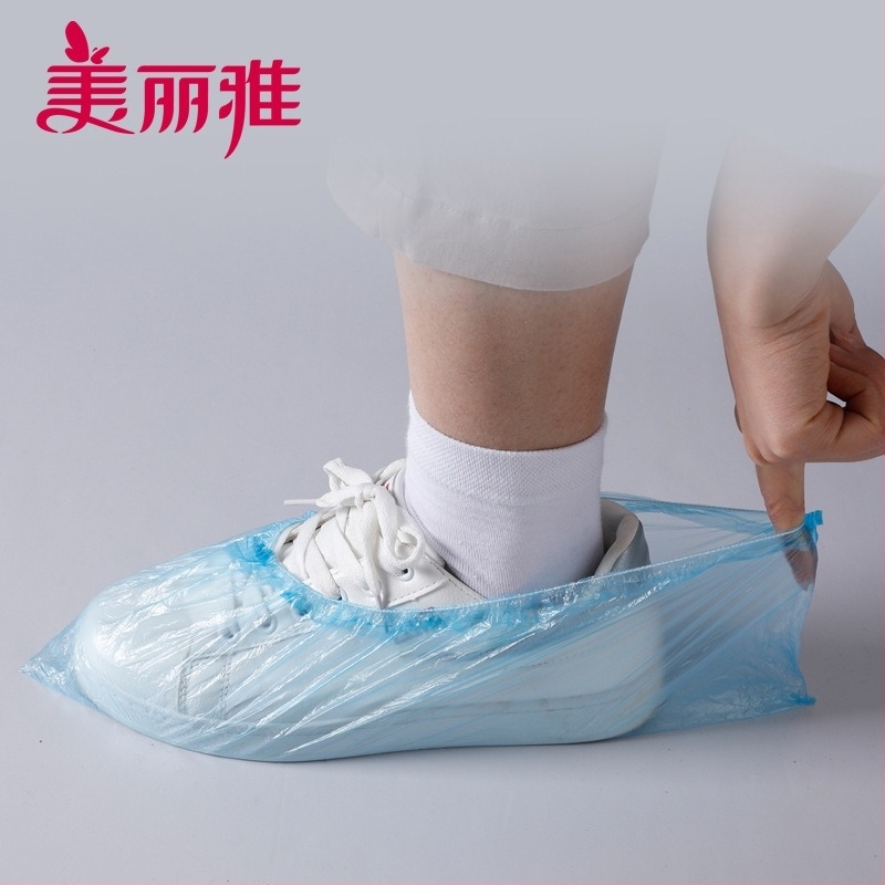 Μίας χρήσης πλαστικά καλύμματα παπουτσιών, 50 τεμ., προστασία από σκόνη, PE πολυαιθυλένιο, κανονικό πάχος, για εσωτερική χρήση