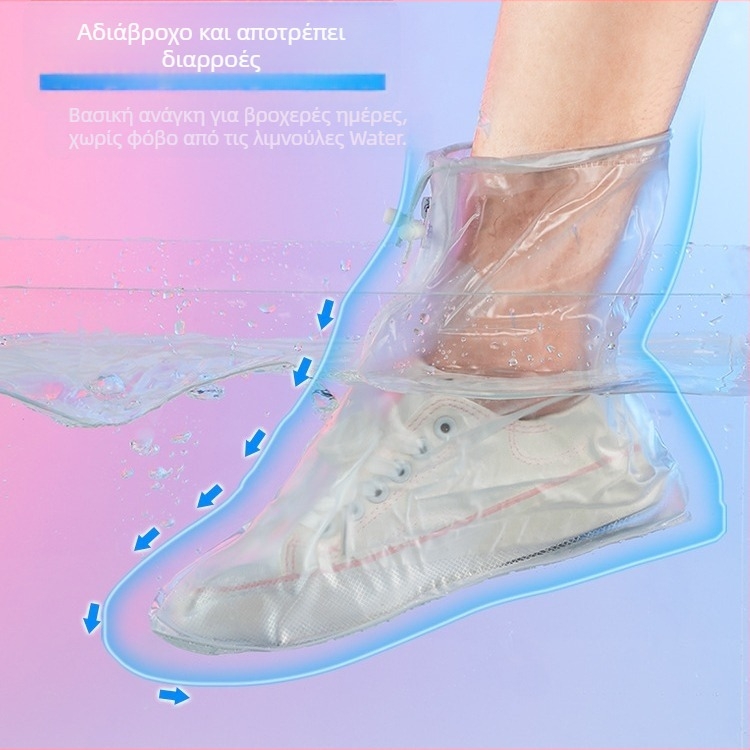 E61AAA Προστατευτικός κάλυμμα παπουτσιών για βροχή, unisex, PVC, αντιολισθητικό, παραμετροποίηση κατά παραγγελία, προέλευση Γκουανγκντόν, συσκευασία 200 τεμάχια