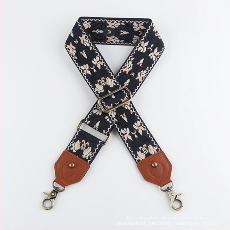 Ιμάντας ώμου για τσάντα – Sufeng Kj197 με δέρμα, πολυεστέρας, γεωμετρικό μοτίβο, εθνικό στυλ