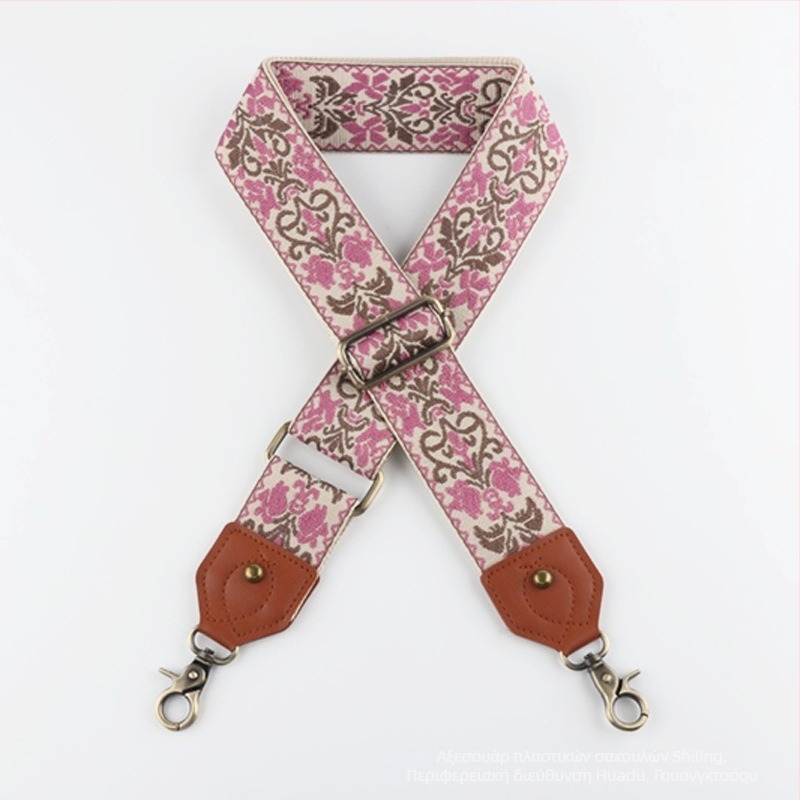 Ιμάντας ώμου για τσάντα – Sufeng Kj197 με δέρμα, πολυεστέρας, γεωμετρικό μοτίβο, εθνικό στυλ