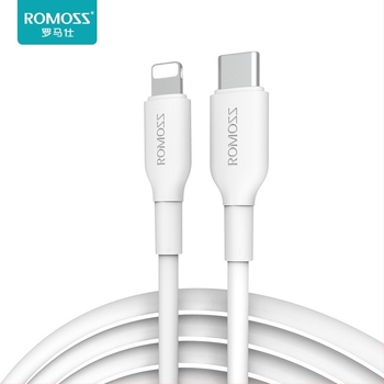 Romoss PD Καλώδιο USB γρήγορης φόρτισης με υποδοχές Lightning και Type-C – 27W, συμβατό με Apple iPhone 8–14 και iPad
