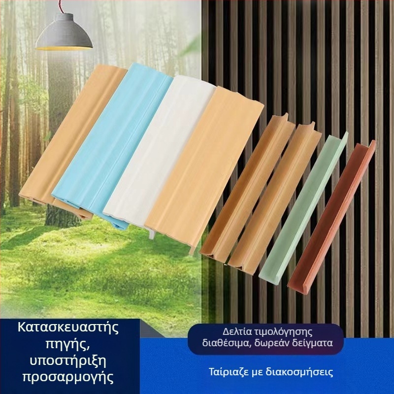 Πάνελ τοίχου επένδυσης — Υλικά: PVC πέτρινο-πλαστικό πάνελ, σανίδα ινών μπαμπού-ξύλου, ενσωματωμένο πάνελ, βερνιέ ξύλου; Μοντέλο: πάνελ τοίχου τύπου wainscoting; Ηχομόνωση: 0.35-0.8; Θερμική αγωγιμότητα: 0.11; Διαθέσιμη εγκατάσταση