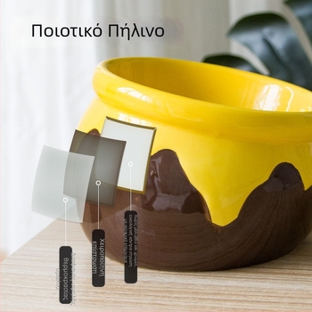 Κεραμικό μπολ γάτας για φαγητό με ανυψωμένο πόδι και κεκλιμένο χείλος — Μάρκα Juhui