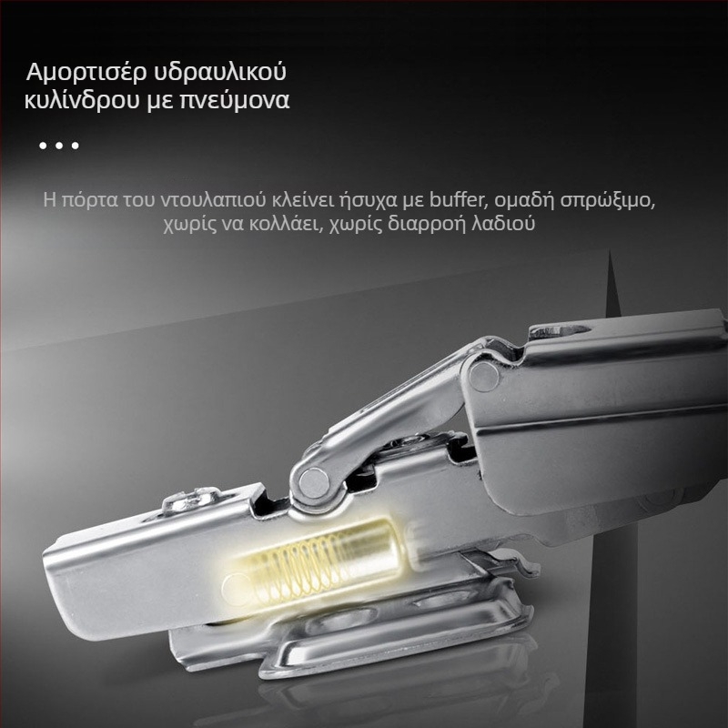 Guangdian υδραυλικός μεντεσές αποσβεστήρας για ξύλινες πόρτες και ντουλάπες, νικελωμένος χάλυβας ψυχρής έλασης, 165/175/180 μοιρών, γωνιακές και ευρείες πόρτες ντουλάπας