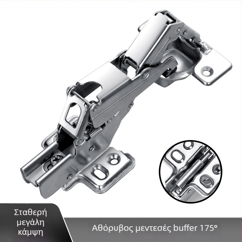 Guangdian υδραυλικός μεντεσές αποσβεστήρας για ξύλινες πόρτες και ντουλάπες, νικελωμένος χάλυβας ψυχρής έλασης, 165/175/180 μοιρών, γωνιακές και ευρείες πόρτες ντουλάπας