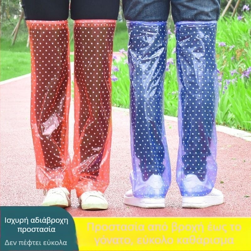 Unisex αδιάβροχο poncho με μακρύτερες μανίκες και κάλυψη ποδιών, πλαστικό ύφασμα, κανονικού πάχους, για πεζοπορία