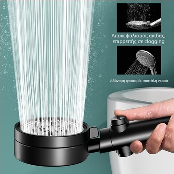 Σετ κεφαλής ντους με πίεση – Top spray, λειτουργία βροχής, ABS, ηλεκτροχρωμία, μοντέλο A012001008