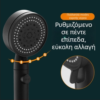 Σετ κεφαλής ντους με πίεση – Top spray, λειτουργία βροχής, ABS, ηλεκτροχρωμία, μοντέλο A012001008