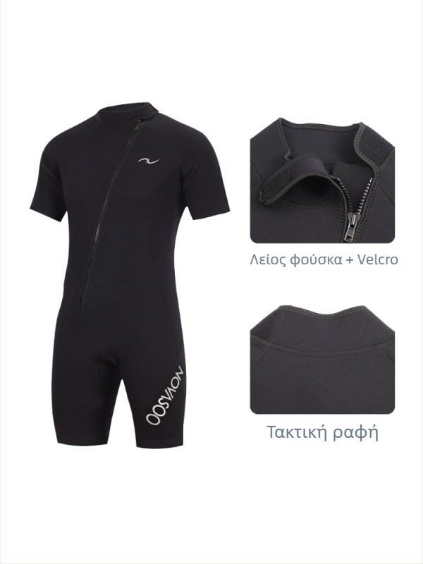 3mm neoprene ολόσωμο wetsuit με διαγώνιο φερμουάρ, για ελεύθερη κατάδυση, snorkeling και καταδύσεις — διατηρεί τη θερμότητα