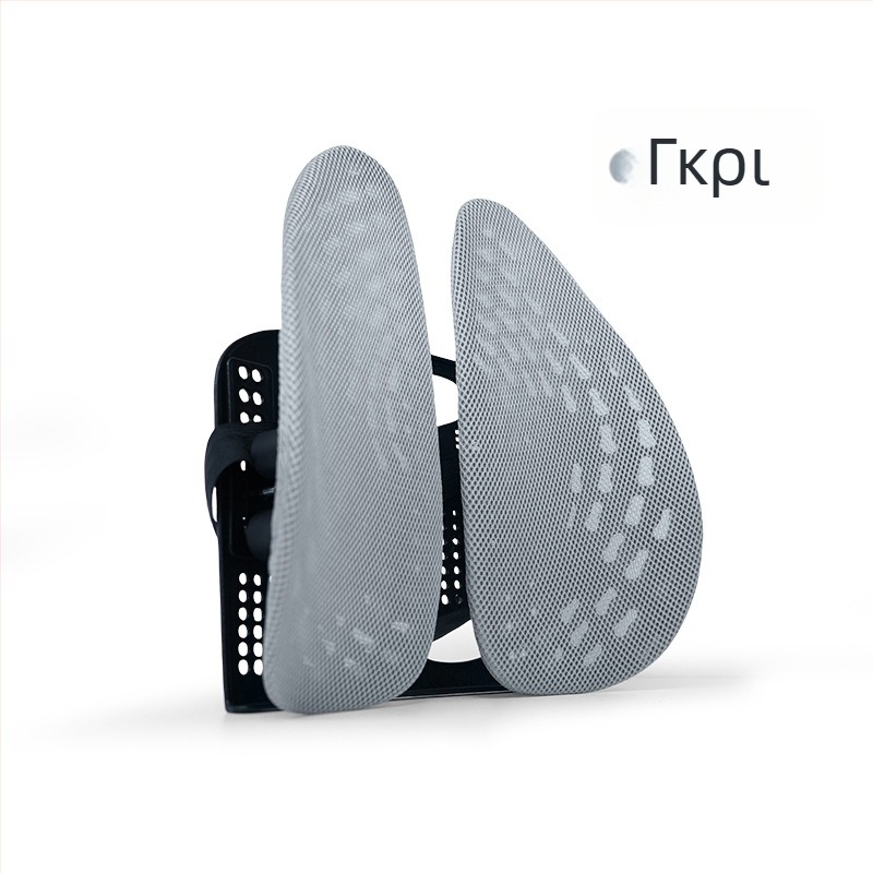 Οσφυϊκό μαξιλαράκι εργονομίας για καρέκλα γραφείου – αναπνεύσιμο ύφασμα πολυεστερικό, γέμισμα πολυεστερικού ινώδους, πλαίσιο πολυπροπυλενίου, καθολική συμβατότητα, εκτύπωση λογότυπου