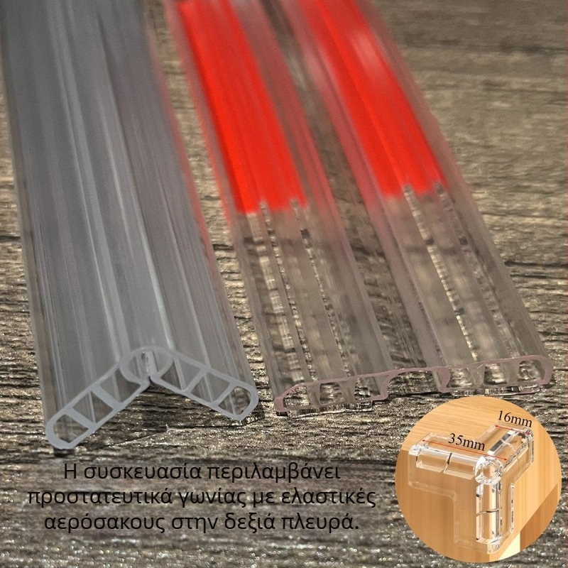 Διαφανής προστατευτική λωρίδα άκρων για ξύλινα έπιπλα – χωρίς κόλλα, προστασία άκρων τραπεζιού, μάρκα Even Morning