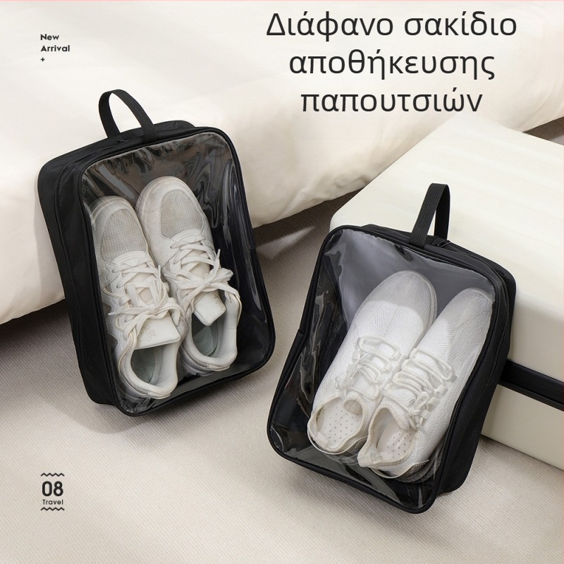 Διαφανής τσάντα αποθήκευσης παπουτσιών, υλικά Oxford/PVC, μοντέρνο μινιμαλιστικό στυλ, μάρκα weekeight, 100 τεμάχια ανά κουτί