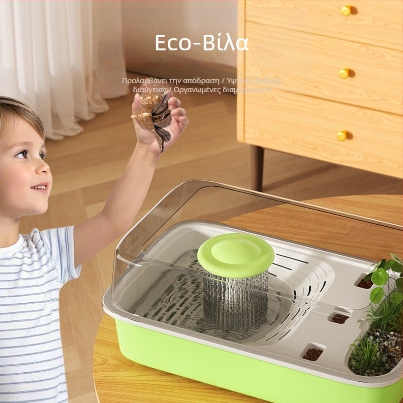 Hermit Crab Breeding Box με Κλαδωτή Ράχη Αναρρίχησης, Αντλία Νερού και Καταφύγιο; Δοχείο Αναπαραγωγής Χελώνων – Προϊόντα για Κατοικίδια (Βάρος 1.28 kg; Διαφοροποίηση Brazilian Turtle; Είδος Turtle; Σχήμα Σώματος Toy Type)