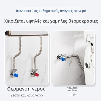 304 Ανοξείδωτος γοφραρισμένος σωλήνας για θερμοσίφωνα και τουαλέτα – είσοδος/έξοδος, ζεστός και κρύος, με σπειρωμένο σύνδεσμο, 0–95°C, 1,5 MPa