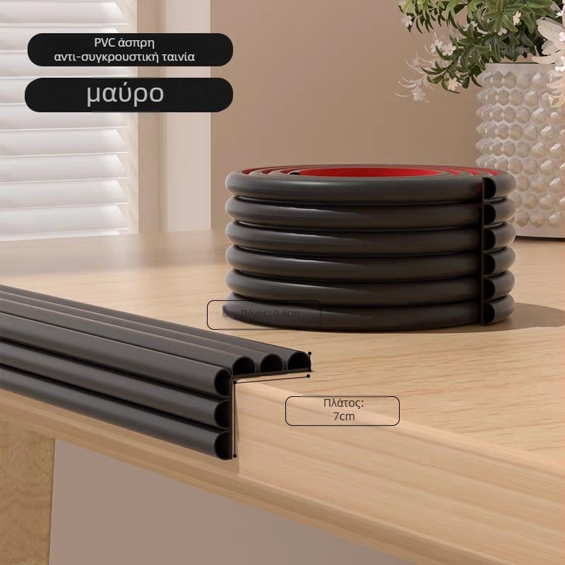 Κενή PVC λωρίδα προστασίας άκρων τραπεζιού, αυτοκόλλητη, προστασία γωνιών, 200 σετ