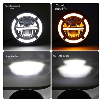 Φανάρι LED μοτοσικλέτας, αλουμινένιο σώμα, 12V, αδιάβροχο, μοντέλο motor210, διάρκεια ζωής LED 50.000 ωρών