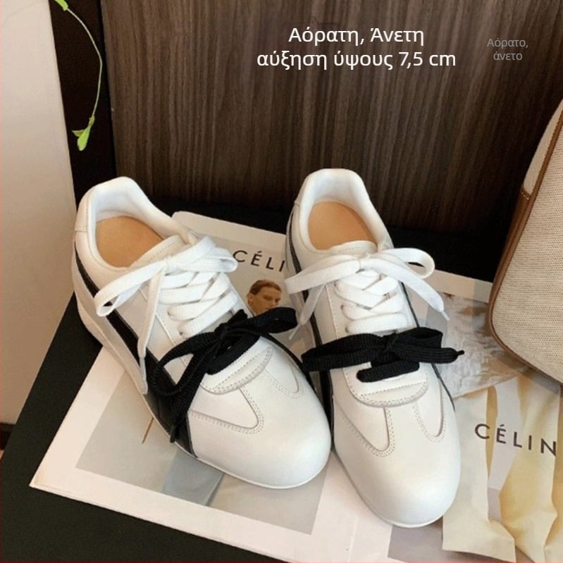 Γυναικεία αθλητικά παπούτσια με εσωτερική αύξηση ύψους, αναπνεύσιμα και ελαφριά, κορδόνια, EVA πάτος, καουτσούκ σόλα