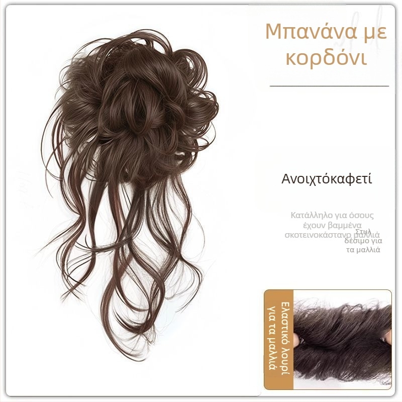 Περούκα με ουρά και μεταξένιο κότσο, κλιπ με δράκοντα μουστάκια, χειροποίητο, τρίχες από θερμοανθεκτικό σύρμα, χωρίς βαφή ή περμανάντ