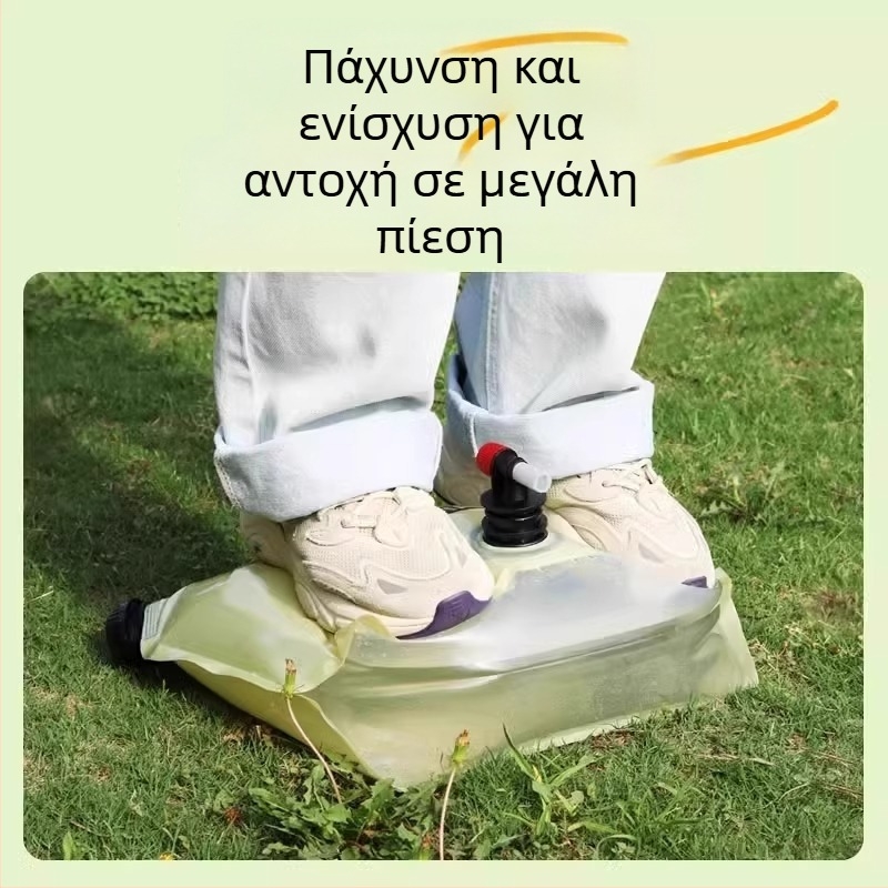 Εξωτερική αναδιπλούμενη τσάντα νερού για κάμπινγκ, φορητή, αδιάβροχο ύφασμα, υλικό PET-nylon-PE, χωρητικότητα 3L/5L/8L/10L