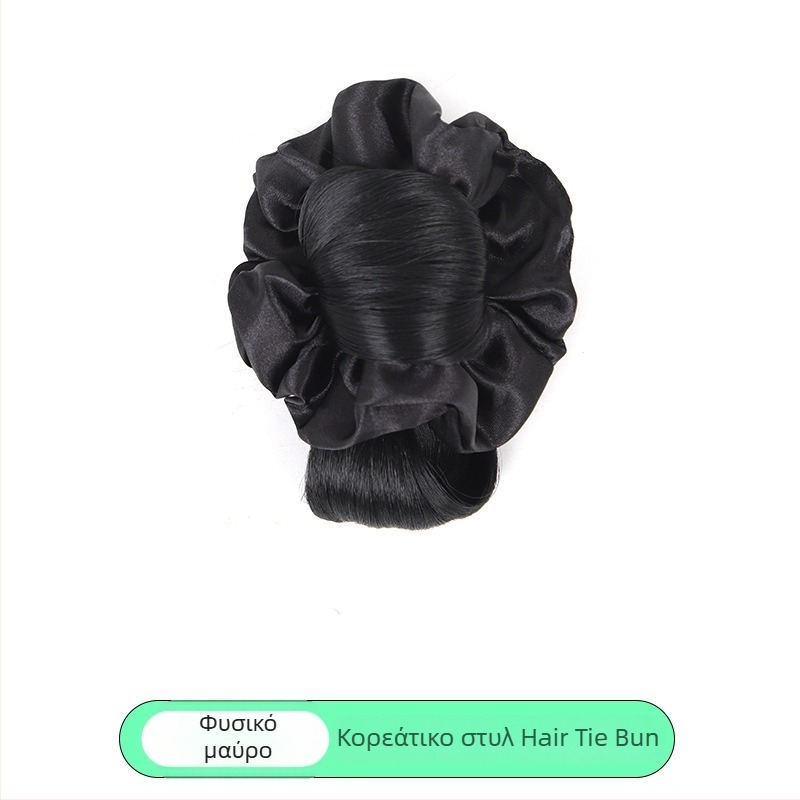 Περούκα με κότσο για γυναίκες – μεταξωτό ύφασμα υψηλής θερμοκρασίας, κοντό μήκος, μη βαφίζεται