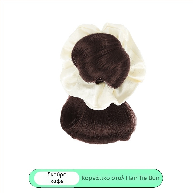 Περούκα με κότσο για γυναίκες – μεταξωτό ύφασμα υψηλής θερμοκρασίας, κοντό μήκος, μη βαφίζεται