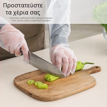 Μονοχρηστικά γάντια CPE μακριά χέρια, αντιολισθητική λαβή, πάχος 0,7 mm, απλό μοτίβο, διάρκεια ζωής 2 έτη