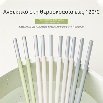 Σετ ξυλάκια φαγητού, υλικό PET, αντιολισθητικά, ανθεκτικά στη θερμότητα, 5 ζεύγη, λογότυπο κατά παραγγελία