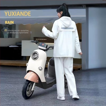 Διαχωρισμένο αδιάβροχο πόντσο για ενήλικες — ύφασμα PVC, πάχος 20, αδιάβροθο στρώμα κόλλας PVC, για ένα άτομο