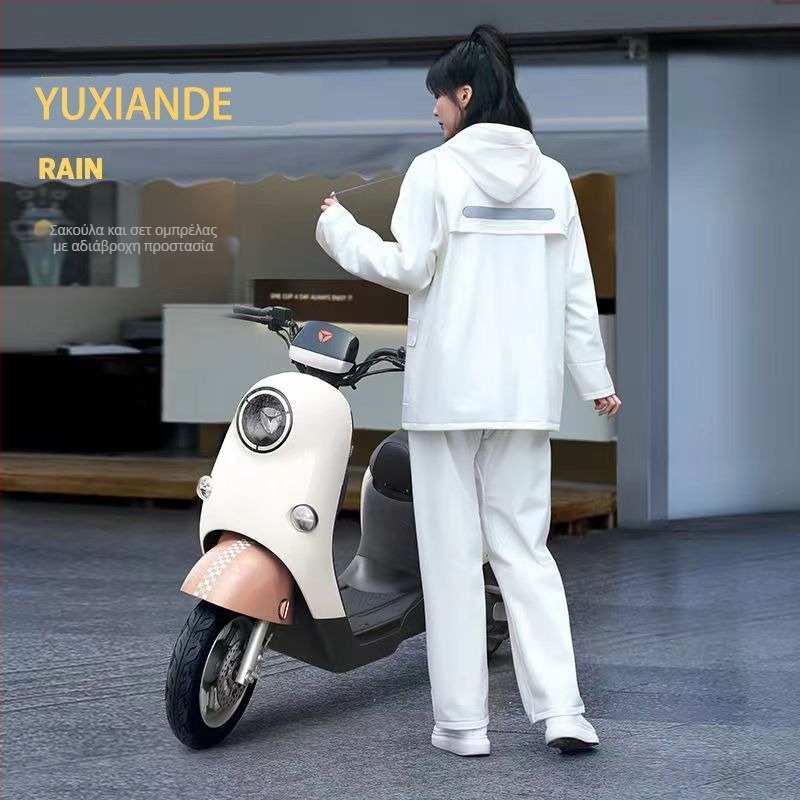 Διαχωρισμένο αδιάβροχο πόντσο για ενήλικες — ύφασμα PVC, πάχος 20, αδιάβροθο στρώμα κόλλας PVC, για ένα άτομο