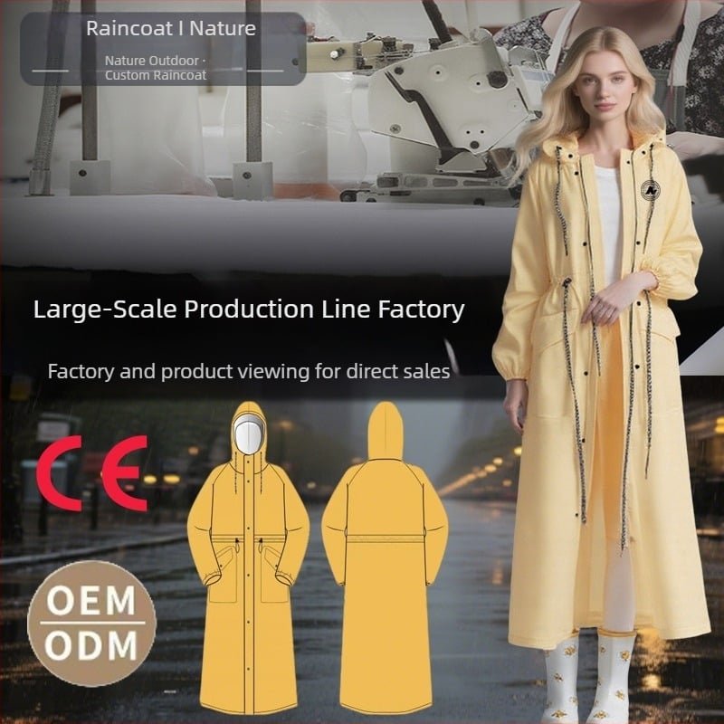 Ενιαίας κατασκευής EVA αδιάβροχο poncho για ενήλικες — ποδηλατικό ρούχο με πλήρη κάλυψη, unisex