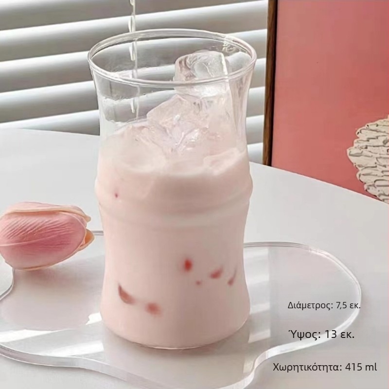 Ποτήρι νερού από γυαλί υψηλής μπόροσιλικότητας – κυλινδρικό, μονής στρώσης, χωρίς χερούλι, θερμοανθεκτικό, με εκτύπωση λογότυπου, οικιακή χρήση